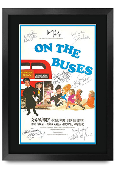 HWC Trading صورة موقعة مطبوعة بحجم A3 لـ FR A3 On the Buses، هدايا تذكارية لم...