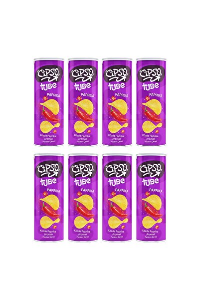 Cipso Tube Paprika Flavored Chips 160 Gr X 8 Pieces