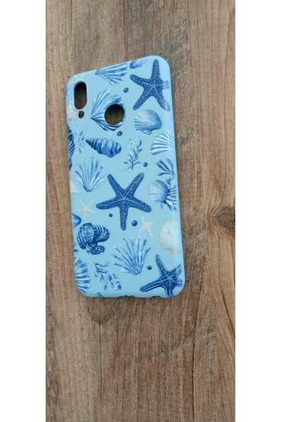 Newon HUAWEİ P20 LİTE DENİZ KABUĞU BASKILI İÇİ KADİFE SİLİKON TELEFON KILIFI(...