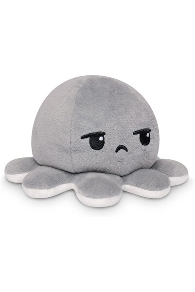 TeeTurtle دمية أخطبوط قابلة للعكس بطول 4 بوصات مع عيون ملونة وقوس قزح، لعبة ق...