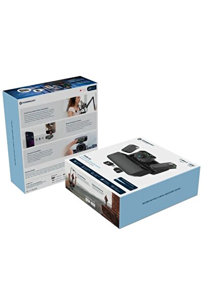 Powerology PURE Q1 AI Noise-Cancelling Microphone Black