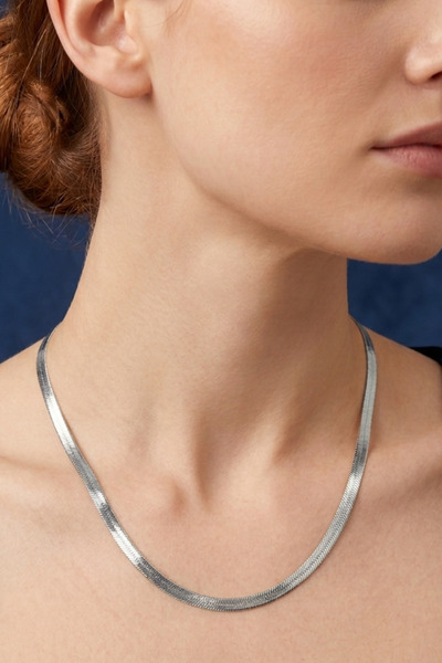 Balenbi Women's 60 cm Italian Snake Chain Stainless Steel Gold Necklace 1092