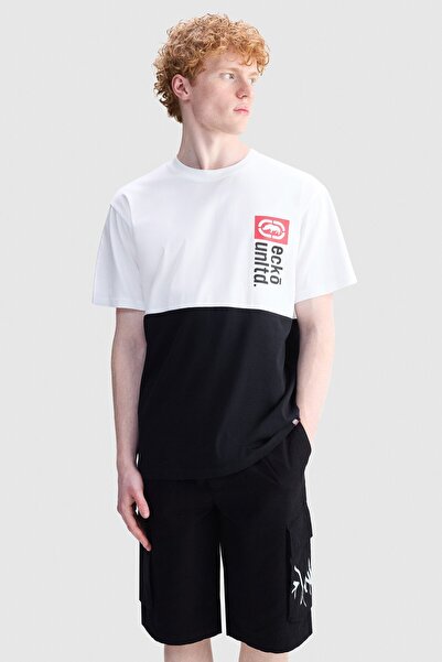 ecko unltd. Everett Loose Fit Crew Neck Printed 100% Cotton Men's Black T-Shirt