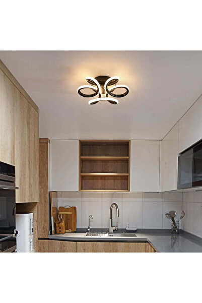 La Cucu Lustra LED VERTEX HELIX, 15W, lumina Rece/Calda/Neutra, Negru