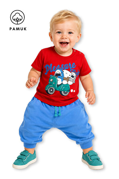 difa kids Motorcycle Printed Casual Short Sleeve Summer Baby Boy T-Shirt