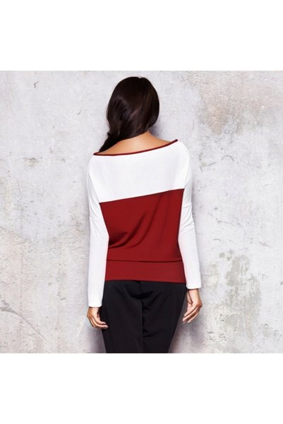 Infinite You Bluza Dama, InfiniteYou, Poliester/Viscoza, Visiniu/Alb, XL