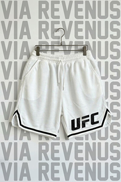 Vordevia Pantaloni scurți de antrenament sportiv unisex cu imprimeu UFC, cu d...