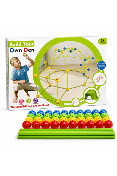 iTin Set constructie cort copii, material plastic multicolor, sistem modular ...