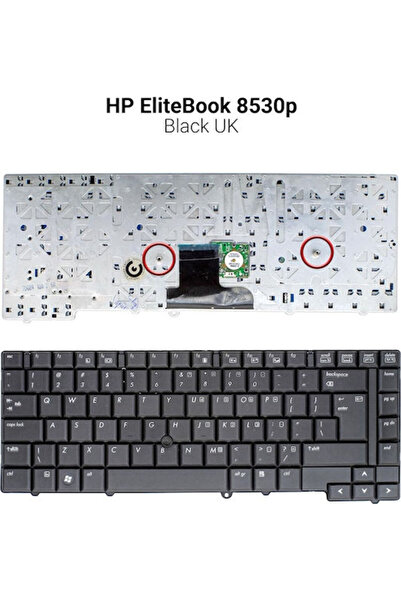 HP Πληκτρολόγιο φορητού υπολογιστή για Elitebook 8530 με πλαίσιο και Ελληνική...