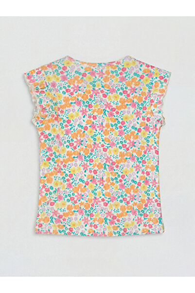 LC Waikiki Crew Neck Floral Patterned Girls' Undershirt