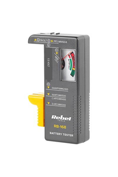 Rebel Tester analogic de baterii pentru 9V, baterii tip buton, AAA, AA, C, D ...