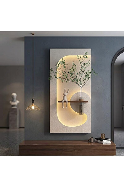 TAKIFİX Modern Ledli Duvar Tablosu | Dekoratif Panel | Gizli Aydınlatmalı | Ö...
