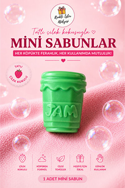 renkli izler atölyesi Strawberry Scented Mini Sweet Design Hand Soap for a Vi...