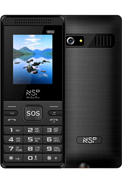 NSP 1850DS Διπλή SIM (32MB/32MB) Κινητό τηλέφωνο με μεγάλα κουμπιά Μαύρο