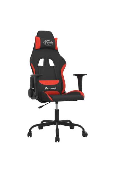 vidaxl Scaun de jocuri, negru și roșu, textil