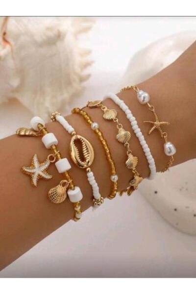 Alsadfine innovations Women's Summer Bracelet Set 6 Pieces