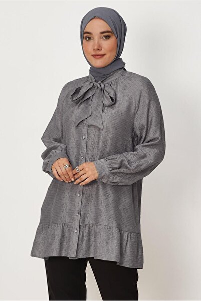 Alvina Neck-Tieded Jacquard Tunic 46638