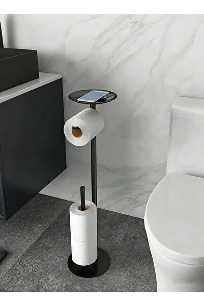 Generic Bathroom floor-standing paper towel holder Stainless steel roll holde...