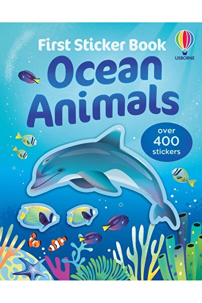 Usborne Carte cu autocolante - Prima carte cu autocolante Animale marine
