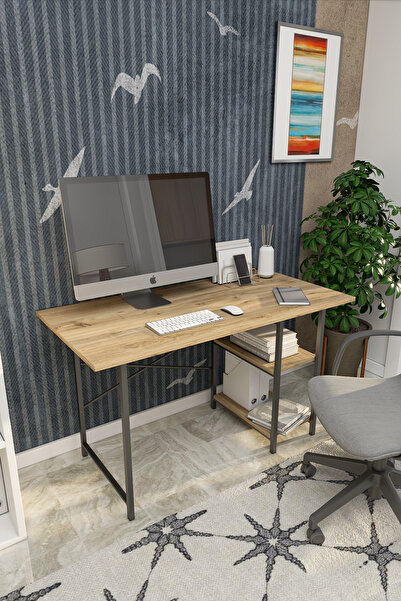 Bienvenido 2 Raflı Çalışma Masası 60x120 - Bilgisayar Ofis Ders Masası
