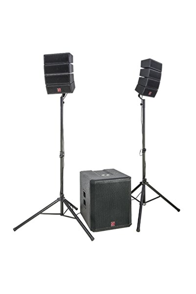 BST Sistem PA activ 2.1, Subwoofer de 18 " 500W, 2 difuzoare de 8 ", BT/USB/FM