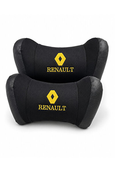 Noname Renault Logolu Oto Boyun Yastığı 2’li Set Araç Koltuk Başlığı Boyunluk