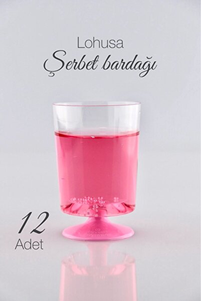Ezupack 12'Lİ 170 ML Pembe Ayaklı Lohusa Zemzem Şerbet İkram Bardağı Kahve Ya...