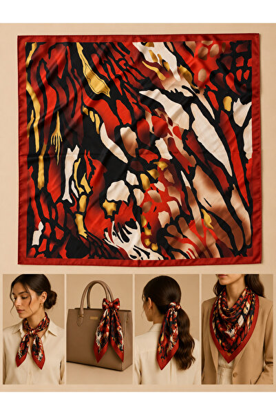 Bandana Patterned Women's Scarf (50X50)