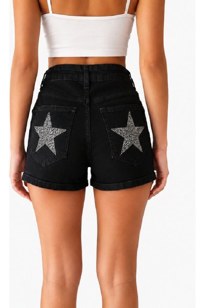 Generic Brand Sparkling Details Shorts for Comfort • Impressive Elegance New Season Collection Denim Shorts