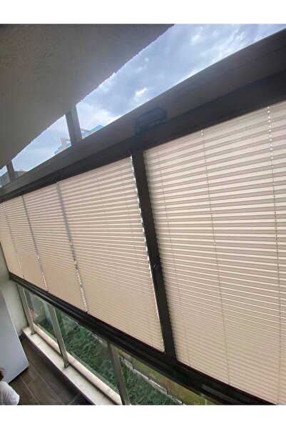 zamaneplise Plise Perde Premium Cam Balkon Isı Yalıtım Leke Tutmaz Katlanır P...