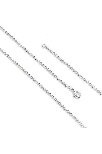 SeyCey.co Tiny Size White Steel Necklace 0.5mm - White