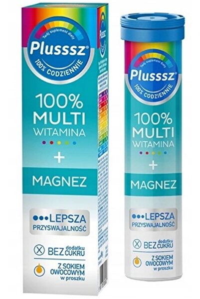 Polski Lek Plusssz 100% Multivitamine + Magneziu 20 Tablete Cartonat