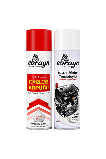 Ebrayn Çok Amaçlı Temizleme Köpüğü & Susuz Motor Temizleyici Sprey Seti (2'li...