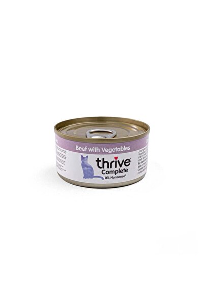 Thrive طعام قطط رطب كامل باللحم البقري والخضروات