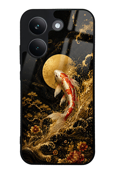 Spoyi Xiaomi Poco X8 Pro Golden Koi Elegance Tasarımlı Glossy Telefon Kılıfı