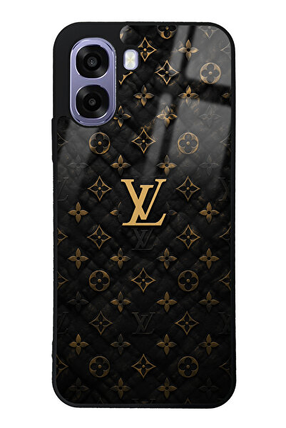 Spoyi Oppo A6T Black Gold LV Tasarımlı Glossy Telefon Kılıfı