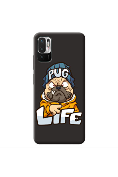 Other Xiaomi Redmi Note 10 Pro 5G Pug Life 2 Black Colored Silicone TPU Θήκη
