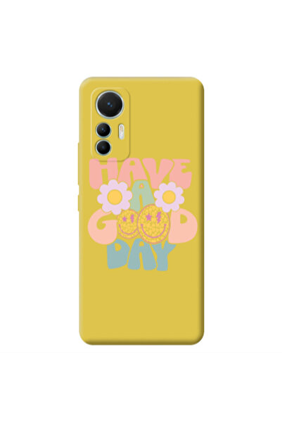 Other Xiaomi Mi 12 Lite Have A Good day Yellow Colored Silicone TPU Θήκη
