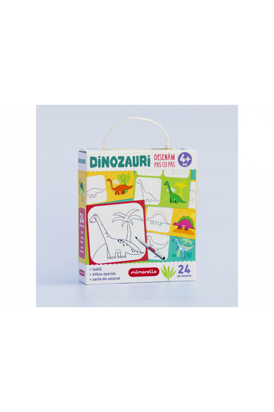 Mimorello Joc educativ - Dinozauri - Desen pas cu pas, - Editura