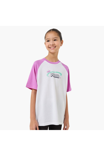 Puma Crew Neck Short Sleeves T-shirt with Logo Print