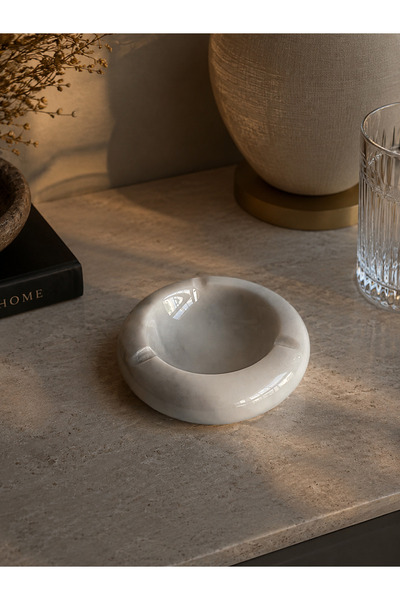 Kaan Export Marble Ashtray Opium White