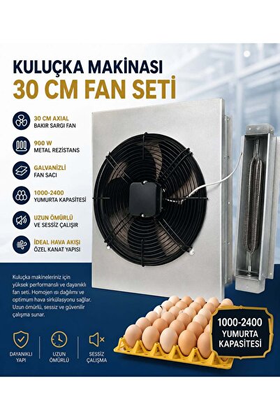 inkutek Kuluçka Makinası 30 CM Fan Seti