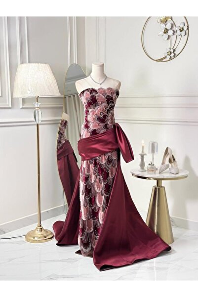 vanus fashion 7357-فستان سهره طويل