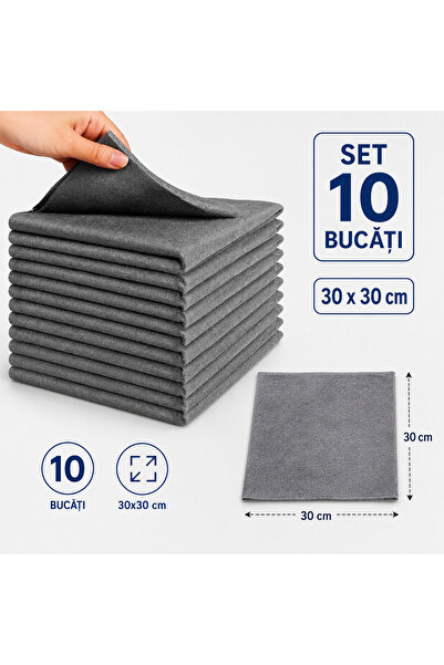OEM Set 10 Lavete Magice, 30x30 cm, pentru curatare fara urme, zgarieturi sau...