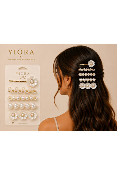 yiora Pachet de 5 catarame laterale importate din aur, premium, cu detaliu di...