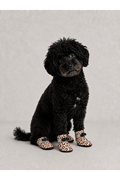 Monopetz Yeni Sezon Köpek Pati Koruyucu Ayakkabı – Pembe Leopar Desenli , Su ...