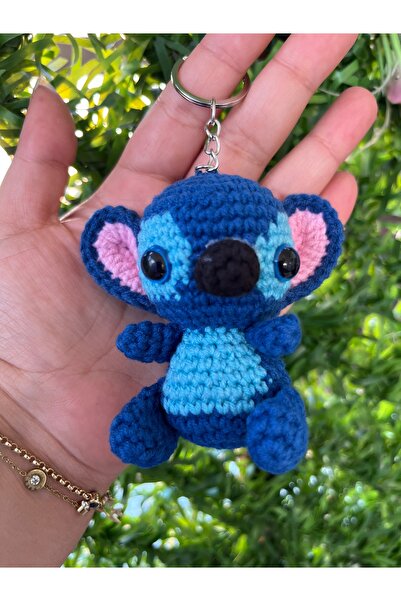Punch Stitch Figürlü Amigurumi El Yapımı Örgü Anahtarlık Ve Çanta Aksesuarı