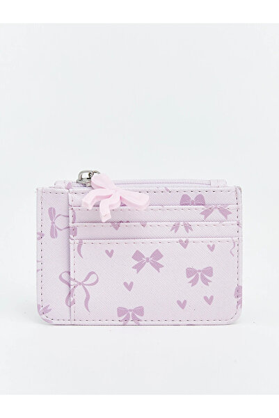 LC Waikiki Lilac bow patterned girl's wallet