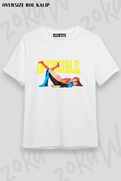 ZOKAWEAR Μπλουζάκι Unisex Loose Fit Invincible v8 με στάμπα