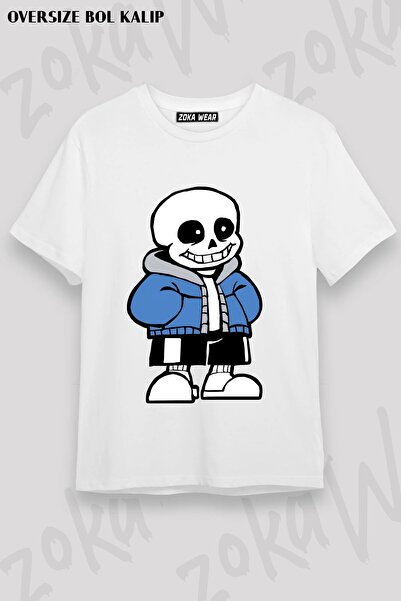 ZOKAWEAR تي شيرت مطبوع للجنسين من نوع Undertale Sans v29